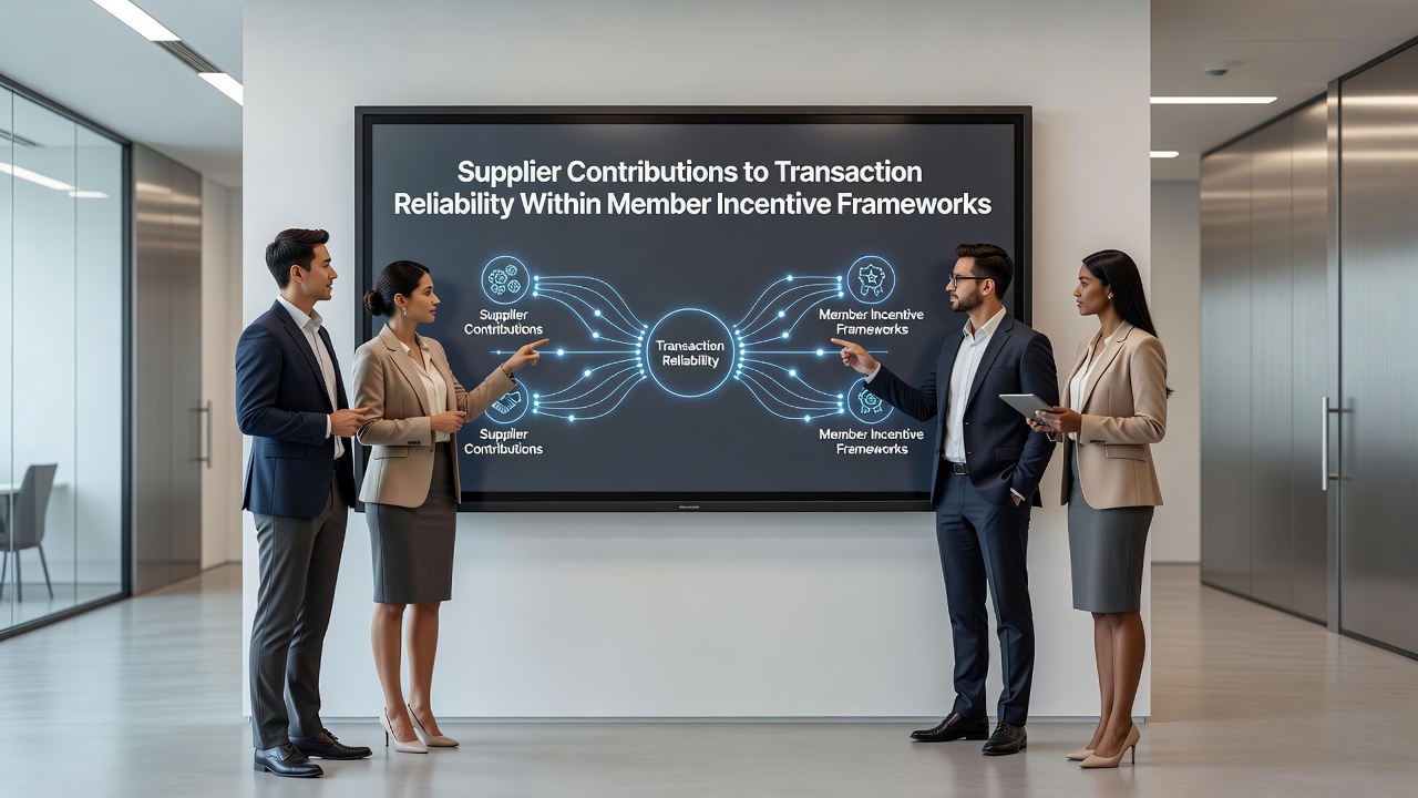 Diagram showing supplier integration points that support consistent transaction flows in loyalty and reward systems